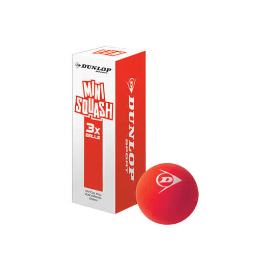 Dunlop Fun Mini Squash Ball (Rouge) paquet de 3