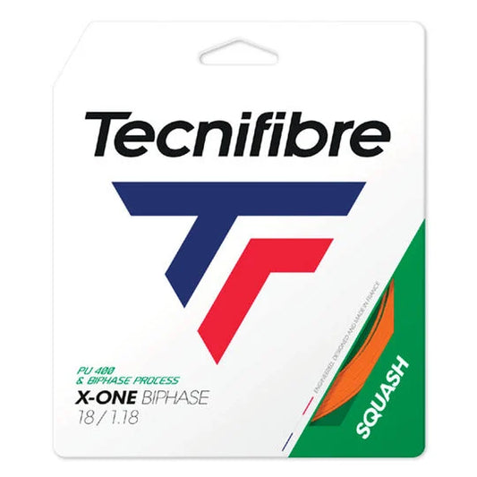 Cordage de Squash Tecnifibre X-One Biphase Orange 18G / 1,18 mm